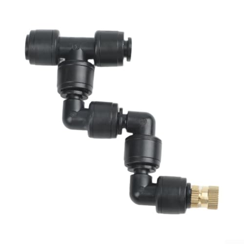 360 Degree Rotating Copper Nozzle Mist Sprayer, Fine Spray Plant Misting System for Rainforest Terrarium, Garden Irrigation and Indoor Outdoor Cooling