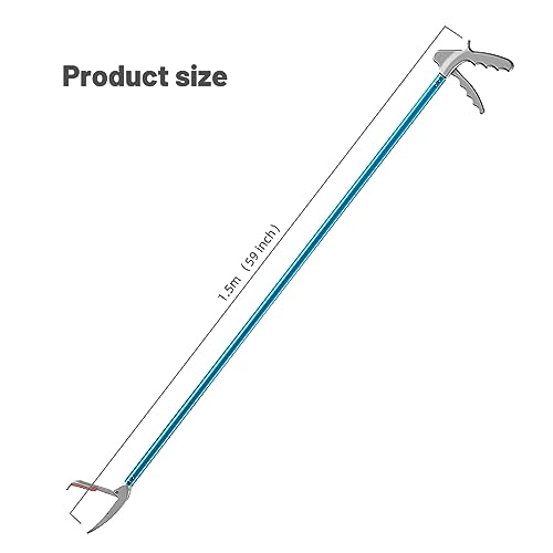 G2 60-inch Professional All-Aluminum Alloy Snake Tong Reptile Grabber Rattle Snake Catcher Wide Jaw Handling Tool with a Protective Structures for Snakes - size: 60in with pad