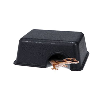 Wontee Reptile Hide Box Snake Hide Reptile Hideout for Leopard Geckos Lizards Juvenile Ball Python Rodents Spiders (X-Small)