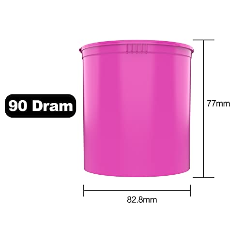 90 Dram CR Plastic Packaging Pop Top Containers - Child Resistant Travel Holder Vial Bottles - 60 qty (Pink) - color: Pink