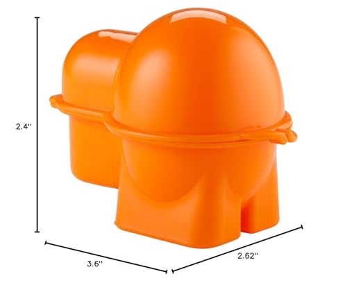 Hutzler Egg To-Go Snack Container with Spice Shaker, Orange