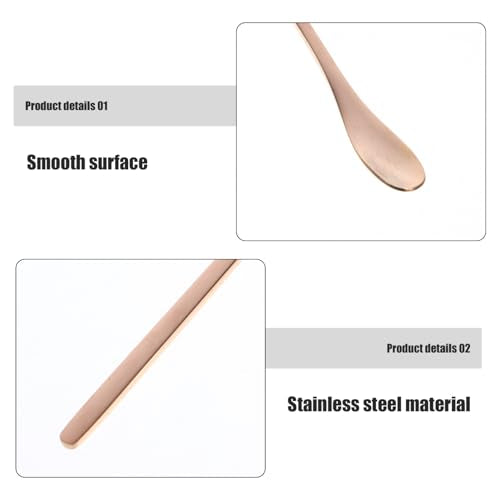 2pcs Stainless Steel Reptile Food Spoon Small Pet Feeding Scoop for Lizards Snakes Other Small Animals Versatile Feeding Tool - color: Golden