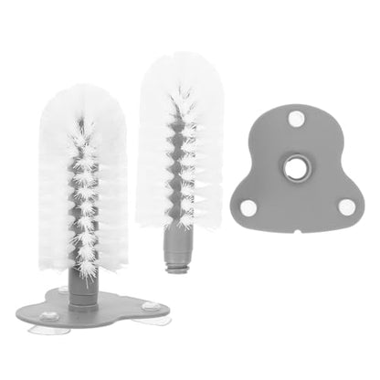 Happyyami Turtle Back Scratcher Brush for Turtle Shell Cleaning 2pcs with Suction Cup Soft Bristles and Detachable Brush Head, Aquarium Tank Reptile Accessories for Removing Mud and Dirt