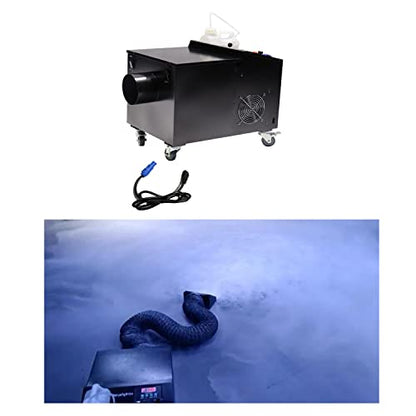 JUNMAN 2000W Low Lying Water Fog Machine Stage Effect Smoke Hazer Machine | DMX512 Controller Panel Control