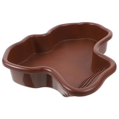 Turtle Habitat Soaking Tub Large Tortoise Pool for Reptiles Water Dish Feeding Basin for Aquatic Frogs and Terrarium Decor Comfortable Bathing Experience for Turtles