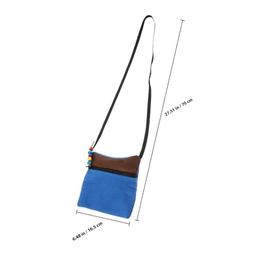 Travel Carrier Bag with Breathable Mesh, Small Animal Shoulder Strap Carrier, Portable Pet for Hamsters, Bunnies, and Reptiles – Dark Blue Random Color Random Color