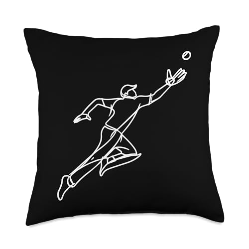 Cricket Keeper Drawing Throw Pillow - size: 18x18