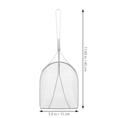 IMIKEYA Stainless Steel Reptile Sand Shovel with Wire Mesh Filter, Easy to Clean Sand Sifter Scoop for Cleaning Reptile's Box, Sturdy Silver Terrarium Cleaning Tool