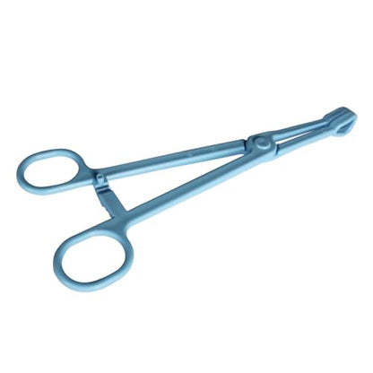 Reptile Tweezers Feeding Tong 24.5cm/9.64inch Long Plastic Clip Blue Tweezer Forcep for Tortoise Lizard Frog Spider Tarantulas