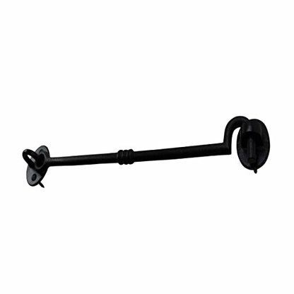 Renovators Supply Manufacturing 11 in. Black Wrought Iron Door Lock Latch/Gate Latch with Mounting Hardware - size: 11-inch