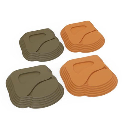 Reptiles Bathing Bowl Terrariums Basin for Turtles Lizards Feeding Soaking Bath Pool with Ramps - color: Green brown, size: Large