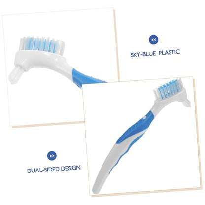 2pcs Bristles Double-Sided Brush Turtle Shell Clean Brush for Reptile Multi-Functional Home Cleaning Tool