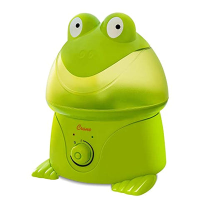 Crane Ultrasonic Cool Mist Animal Humidifier for Kids Bedroom and Nursery, 1 Gallon Easy Clean, Adjustable Settings, Frog Humidifier - color: Frog