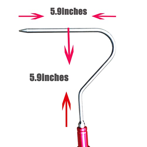 48'' High-Carbon Snake Hook Catcher Stick Tongs Grabber Reptile Pick-up Handling Tools for Catching,Moving Snakes or Hunting Game Finders