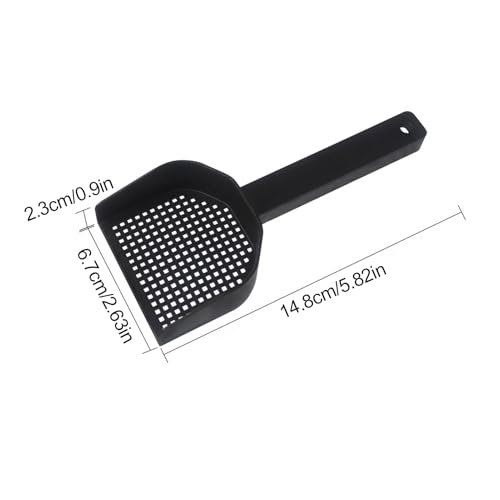 Litter Box Scoop - Litter Box Scooper, Hangable Cat Scoop with Ergonomic Handles | Efficient Cleaning Reptile Terrarium Bedding Substrate for Turtle, Frog, Hedgehog, Lizard, Snakes - color: small