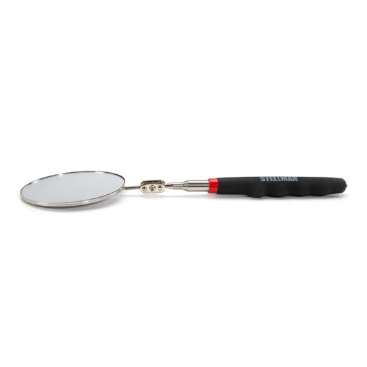 Steelman 29-Inch Telescoping Auto Inspection Mirror, Durable Steel, Articulating 3.25-Inch Round Mirror, Contoured Grip (Case of 10) - size: 29 inches (Case of 10)