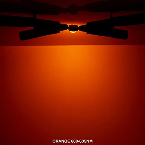 CHANZON 10 pcs High Power Led Chip on Board 3W Orange | (400mA - 500mA / DC 2V - 2.4V / 3 Watt) Super Bright Intensity SMD COB Light Emitter Components Diode Bulb Bead DIY Lighting - color: J) Orange (600nm)