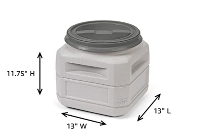 Mighty Tuff Airtight Dog Food Storage Container – 6 Gal, up to 24 lb Capacity – Cat and Dog Food Container with Twist Lid & Handles – BPA-Free, Made in USA - size: 6 Gal/ 24 Lbs
