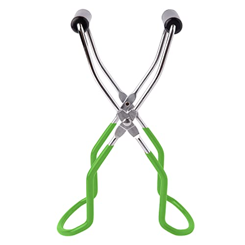 Canning Jar Lifter Tongs, Canning Supplies | Stainless Steel Jar Lifter with Grip Handle for Home Kitchen, Green - color: Green