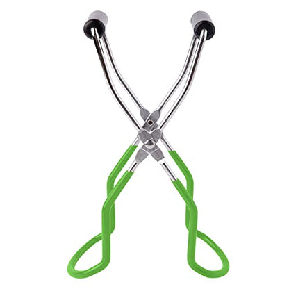 Canning Jar Lifter Tongs, Canning Supplies | Stainless Steel Jar Lifter with Grip Handle for Home Kitchen, Green - color: Green