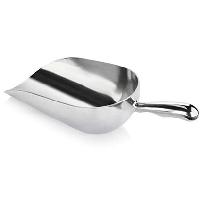 New Star Foodservice 34608 One-Piece Cast Aluminum Round Bottom Bar Ice Flour Utility Scoop, 85-Ounce, Silver (Hand Wash Only) - size: 85-Ounce