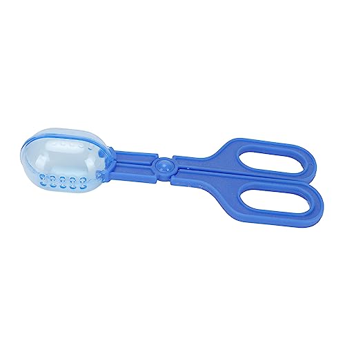 GLOGLOW Nan Reptile Feeding Clamp, ABS Poop Tongs Cleaning Tool for Tortoise Lizard Spider, Perfect for Clean Up in Aquariums and Terrariums Crawler Breeding Tools, Reptile Hatching (Blue) - color: Blue