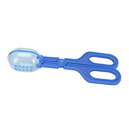 GLOGLOW Nan Reptile Feeding Clamp, ABS Poop Tongs Cleaning Tool for Tortoise Lizard Spider, Perfect for Clean Up in Aquariums and Terrariums Crawler Breeding Tools, Reptile Hatching (Blue) - color: Blue
