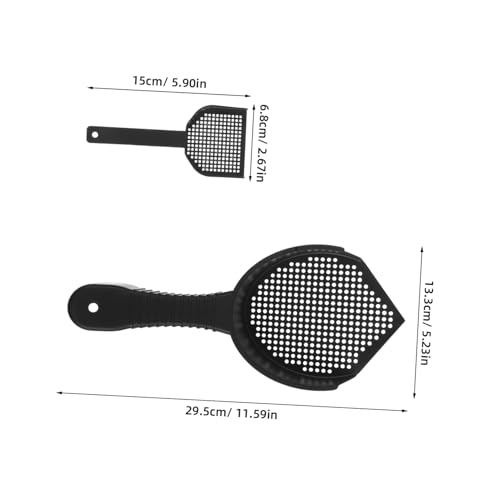 2pcs Plastic Cat Litter Scoop with Fine Sifting Ergonomic Comfortable Grip Handle Versatile Pet Waste Cleaning Tool for Cat Litter Box and Reptile Sand Fast and Easy Waste Removal