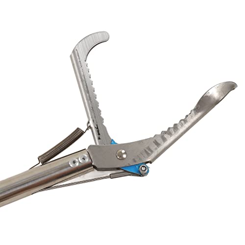 Diydeg Snake Tong Professional Stainless Steel Extra Long Collapsible Reptile Grabber Rattle Snake Catcher Heavy Duty Wide Jaw Handling Tool Snake Grabber Tool with Lock for Outdoor