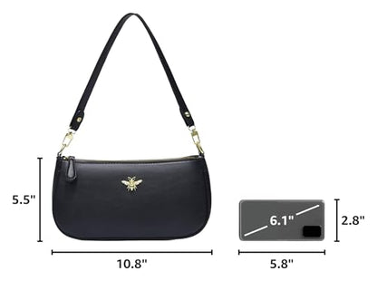 Small Tote Shoulder Bags Purses for Women Retro Classic Crossbody Bags Cute Clutch Purse and Handbag - color: 0-3-black