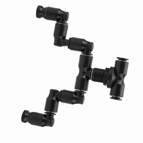 Pssopp Bone Shape 360 Degree Adjustable Dual Mist Nozzle Fine Fog Sprinkler Head for Reptile Terrarium Misting System 1/4 Inch Tube Rainforest Humidifier