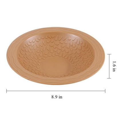 Turtle Bathing Pool Small, Resin Water Dish Feeding Bowl with Gentle Slope | for Turtles, Lizards, Frogs, Snakes - color: Yellow