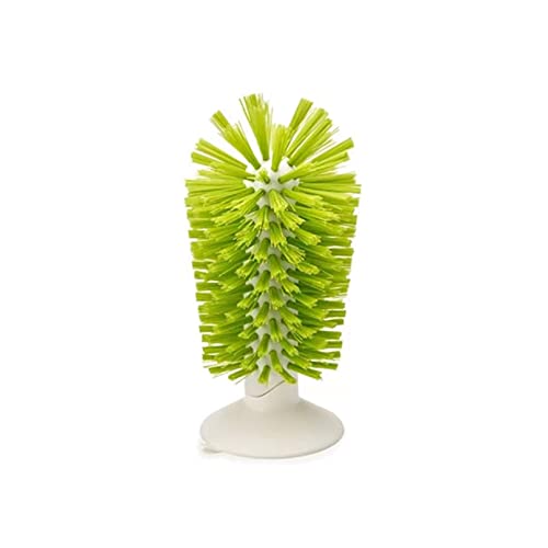 1PCS Glass Cleaning Brush with Suction Cup, Kitchen Bottle and Wine Cup Cleaner, Stable Washing for Cups, Mugs, Decanters and Jugs, Green - color: Green, size: 1PCS