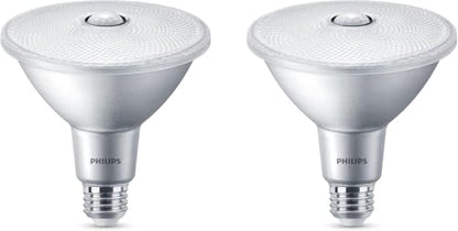 PHILIPS LED 120W PAR38 2-Pack Motion Sensing Soft White (2700K) 1200 Lumen (13W = 120W) Frosted Flicker-Free Light Bulbs - size: 2 Pack