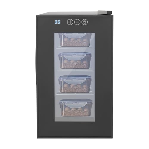 23L Reptile Egg Incubator,Constant Temperature& Humidity Intelligent Reptile Egg Incubator,50-104°F Adjustable Temperature Air Cooling Detachable Cabinet Incubators for Turtle and Small Reptiles