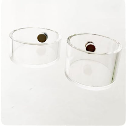 2Pcs Jumping Spider Feeding Dish, Magnetic Tiny Food Dishes Water Dish for Jumping Spider, Tarantula and Other Small Pets,Transparent - size: Multiple
