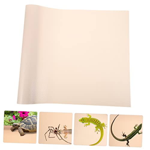 Reptile Carpet Mat for Snakes and Lizards 48 x 24 Non-Toxic Terrarium Bedding Easy to Clean Reptile Cage Mat for Turtles and Gecko Habitat - color: Beige