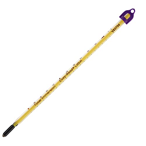 SP Bel-Art H-B Easy-Read Liquid-In-Glass Laboratory Thermometer, -10 to 110°C, Total Immersion, Enviro-Safe, Lead-Free, Biodegradable, Accurate, NIST Traceable for Labs, Pharma, Food Processing - size: -10 to 110°C, 200mm Length, style: Total Immersion