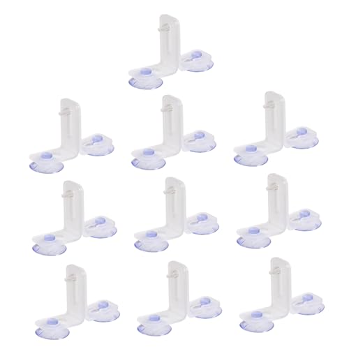 10pcs Aquarium Divider Suction Cup Clamp Acrylic Material Fish Tank Divider Bracket for Small Aquarium