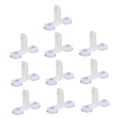 10pcs Aquarium Divider Suction Cup Clamp Acrylic Material Fish Tank Divider Bracket for Small Aquarium