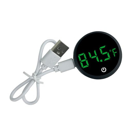 Fishtanks Digital Thermometers LED Display Accurate Temperature Gauge for Reptiles Tanks Wth Stick on Rechargeable Design LED Display Thermometers - color: Black Celsius