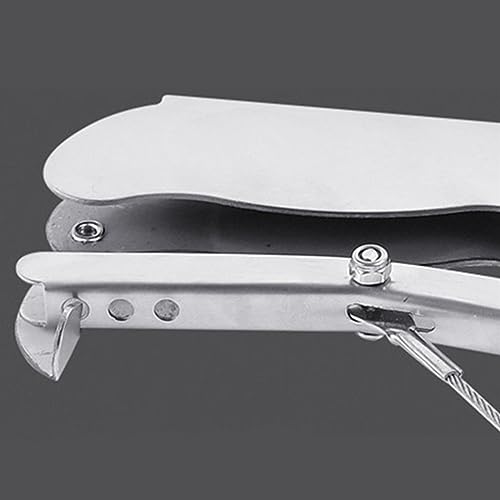 Snake Catcher Reptile Grabber Rattlesnakes Grabber Fish Catcher Stainless Steel Foldable Seafood Tongs Snake Clip Durable Self Lockable Tool, 75cm