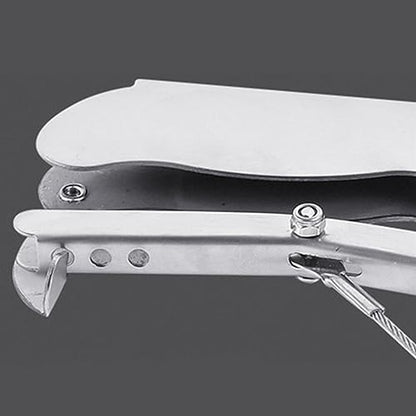 Snake Catcher Reptile Grabber Rattlesnakes Grabber Fish Catcher Stainless Steel Foldable Seafood Tongs Snake Clip Durable Self Lockable Tool, 75cm