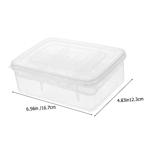 Compartment Reptile Egg Incubation Box Durable Plastic Breeding Tray with Temperature Gauge for Lizard Snake and Turtle Hatchery Management
