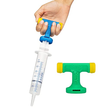 BASIK EZ Syringe Handle, Small - Medium | Perfect For Enteral Feeding, Tube Feeding, Available In 2 Sizes, Syringe Not Included - size: Small - Medium