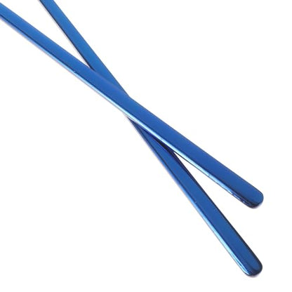 Toddmomy 2pcs Long Handle Reusable Scoop for Reptile Food Mixing Spoon for Lizard and Small Animals Convenient Pet Feeding Tool Blue - color: Blue