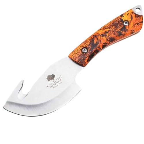 Snake Eye Tactical Fixed Blade Knife, All in One Skinning Knife with Gut-Hook, for Hunters and Outdoors Enthusiasts (Orange) - color: Orange