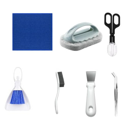 Reptile Cleaner with Cloth Tweezer Feeding Tongs Scraper | Lizard Gecko Tank Cleaning Kit for Lizard Gecko Snake Turtle Frog Home Terrarium Enclosure
