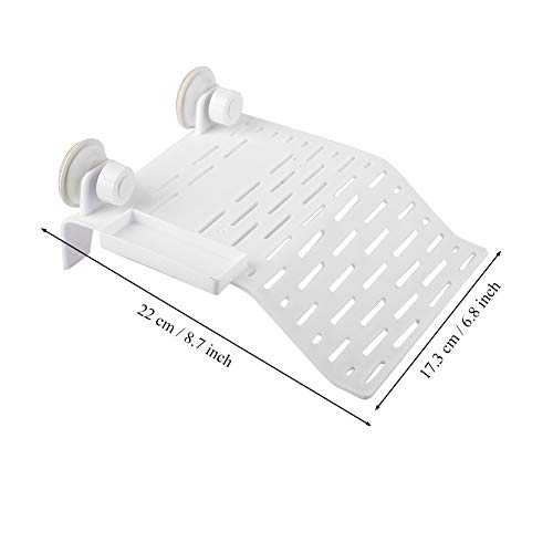 plplaaoo Aquarium Tortoise Platform Dock Turtle Terrace Reptile Habitat Floating Island with Suction Cup (11.5x26.5x7.5cm/4.5x10.4x3.0in) - size: 11.5x26.5x7.5cm/4.5x10.4x3.0in