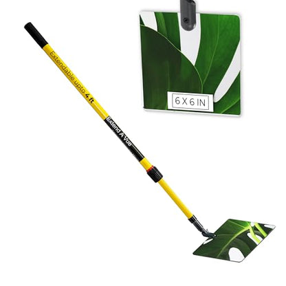 Telescoping Inspection Mirror - Standard Fiberglass, Lightweight & Durable, 2 ft - 4 ft Pole, 6 x 6 inch Acrylic Mirror - size: 6 x 6 inch Acrylic Mirror, style: 2 ft - 4 ft Pole